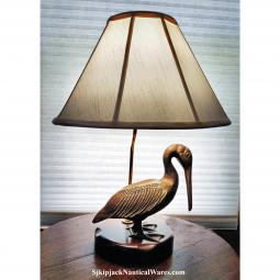 Elegant Pelican Figural Coastal Home Table Lamp