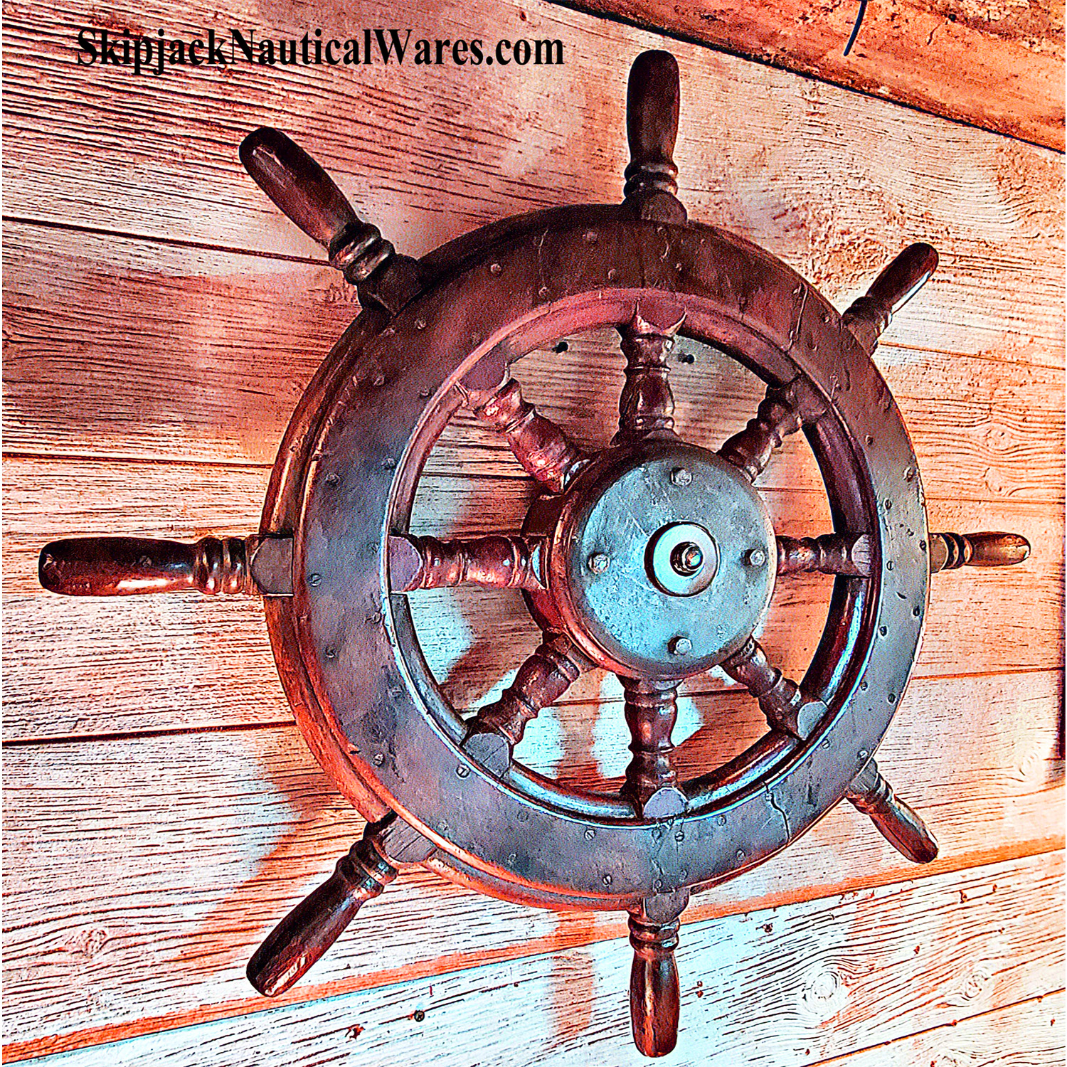 Ship's Wheel Hub Wall Mounting Bracket