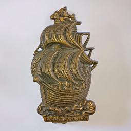 Vintage Spanish Galleon Brass Door Knocker