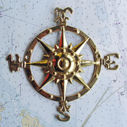 Compass Rose, 7-3/4 (new): Skipjack Nautical Wares