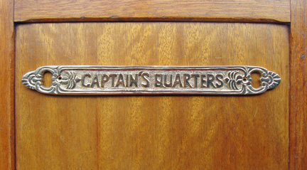 Captain's Quarters brass sign plaque, 12-1/2 (new): Skipjack Nautical  Wares