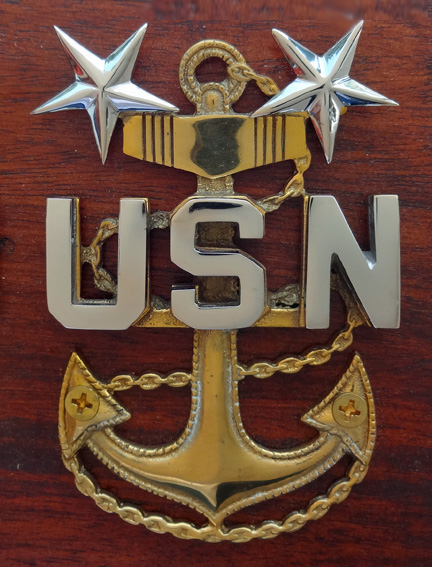 SOLID BRASS US NAVY USS HALSEY CG-23 SHIPS CREST INSIGNIA PLAQUE