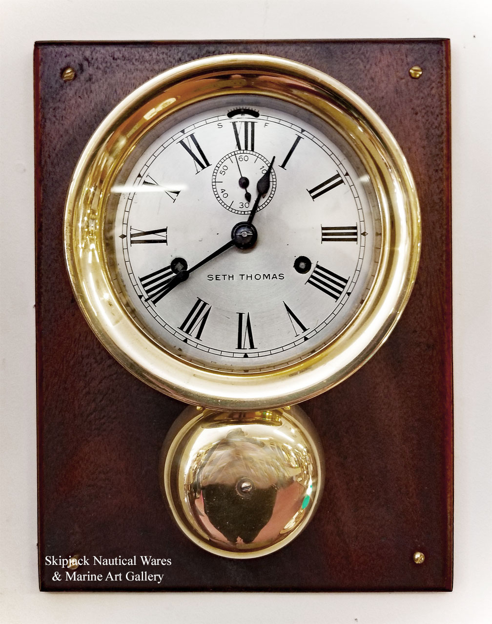 Seth Thomas Brass Ships Clock
